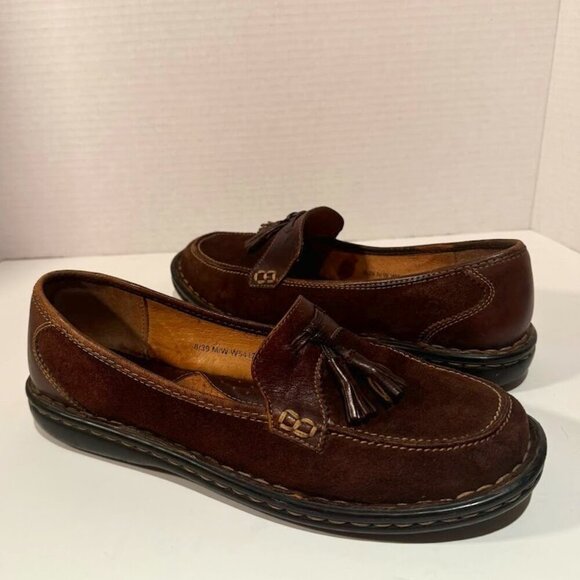 BOC Leather Tassel Loafers Size 8.5 Brown Casual Women's Fall Fashion - Picture 1 of 9